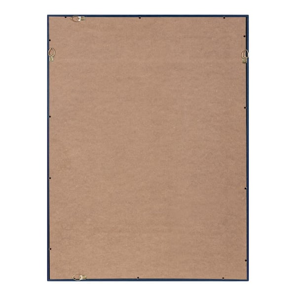 24.25 in. H x 18.12 in. W Travis Modern Rectangle Framed Navy Blue Accent Wall Mirror