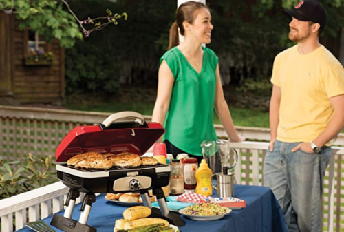 Tabletop Gas Grill Portable Propane BBQ Small Tailgating Camping Picnic Cooker