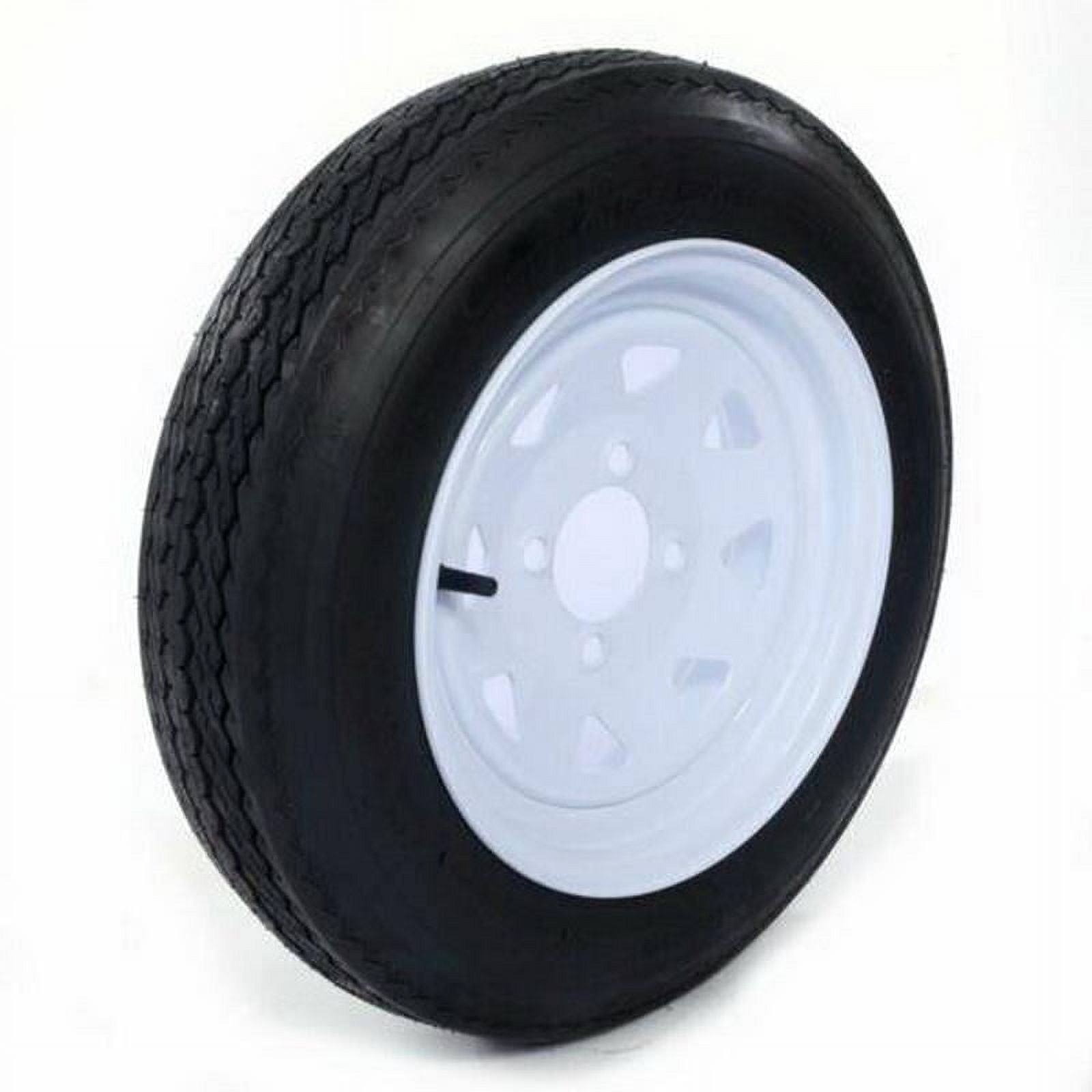 Ktaxon 1 Pair of Trailer Tires & Rims 4.80-12 480-12 4.80 X 12 4 Lug Wheel White Spoke 780LBS