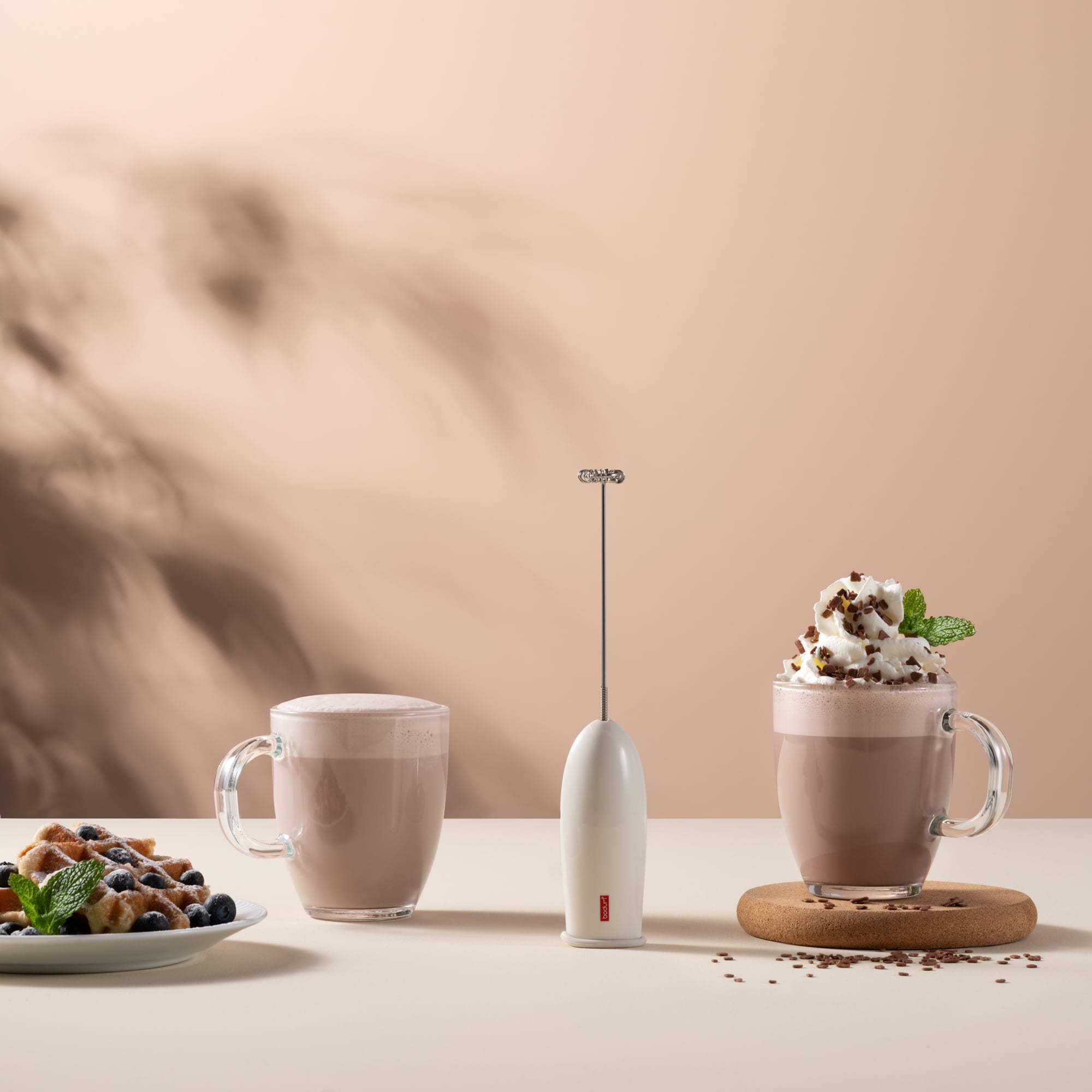 Bodum Schiuma Battery Operated Milk Frother, White