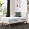 Modway Engage Left-Facing Upholstered Fabric Chaise in White