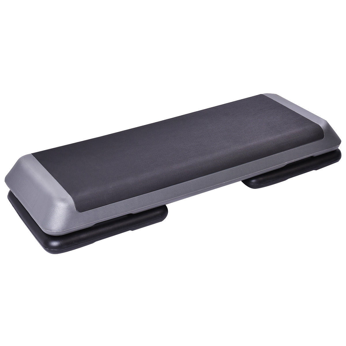 Costway 43'' Aerobic Stepper Step Cardio Fitness Exercise Adjust 4''-6''-8'' w/Risers