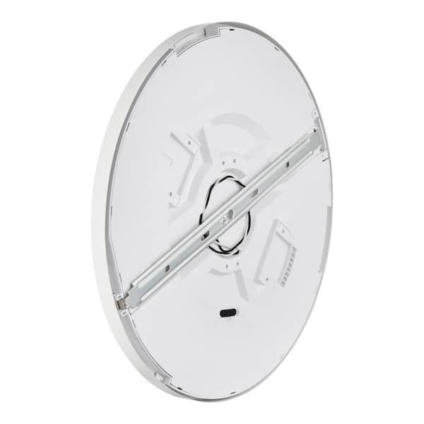 15 in. New Ultra-Low Profile Edgelit 5CCT Selectable LED Flush Mount Matte White (2-Pack)