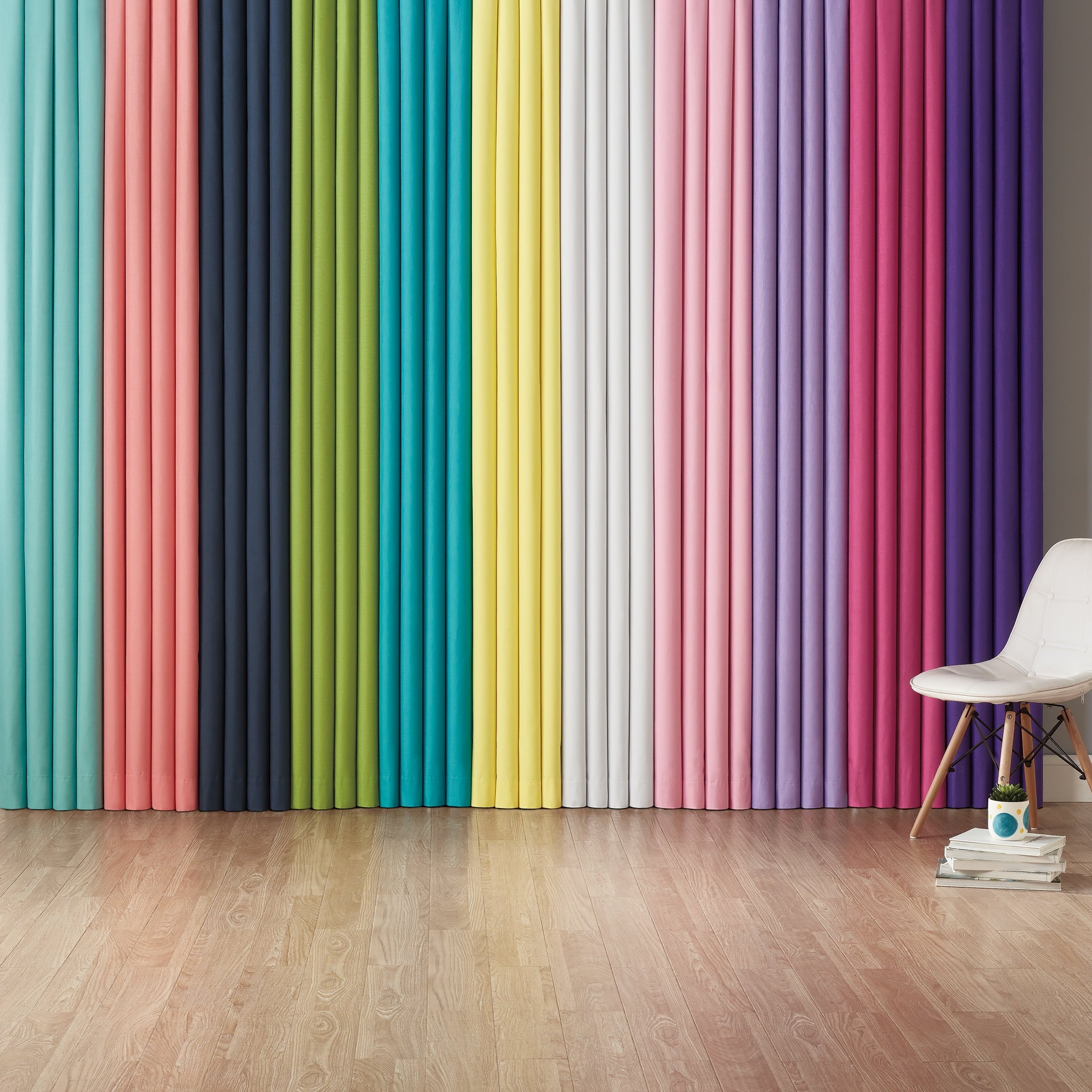 Eclipse Dayton Solid Blackout Rod Pocket Energy-Efficient Curtain Panel, Pool Blue, 42