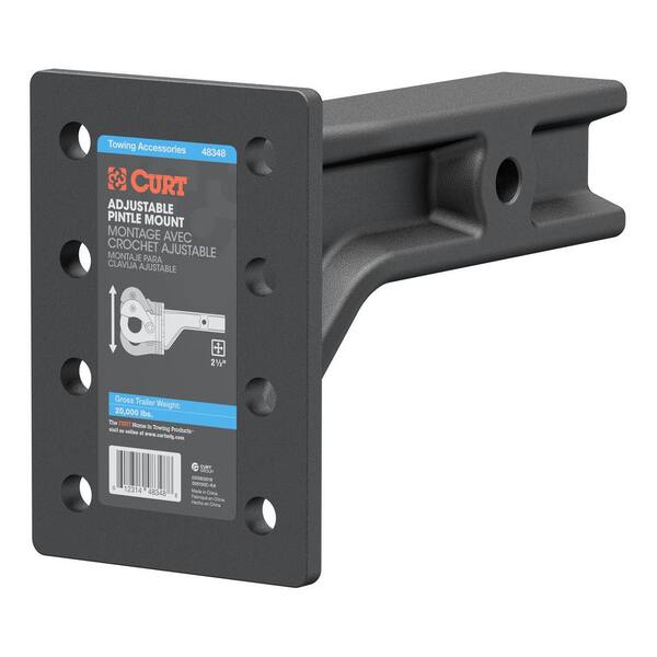 Adjustable Pintle Mount (2-1/2 in. Shank, 20,000 lbs., 7-1/4 in. High, 10-3/4 in. Long)