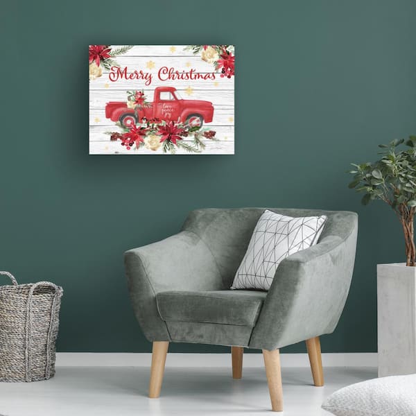 Unframed Home Jean Plout 'Coastal Seaglass Christmas Tree' Photography Wall Art 35 in. x 35 in.