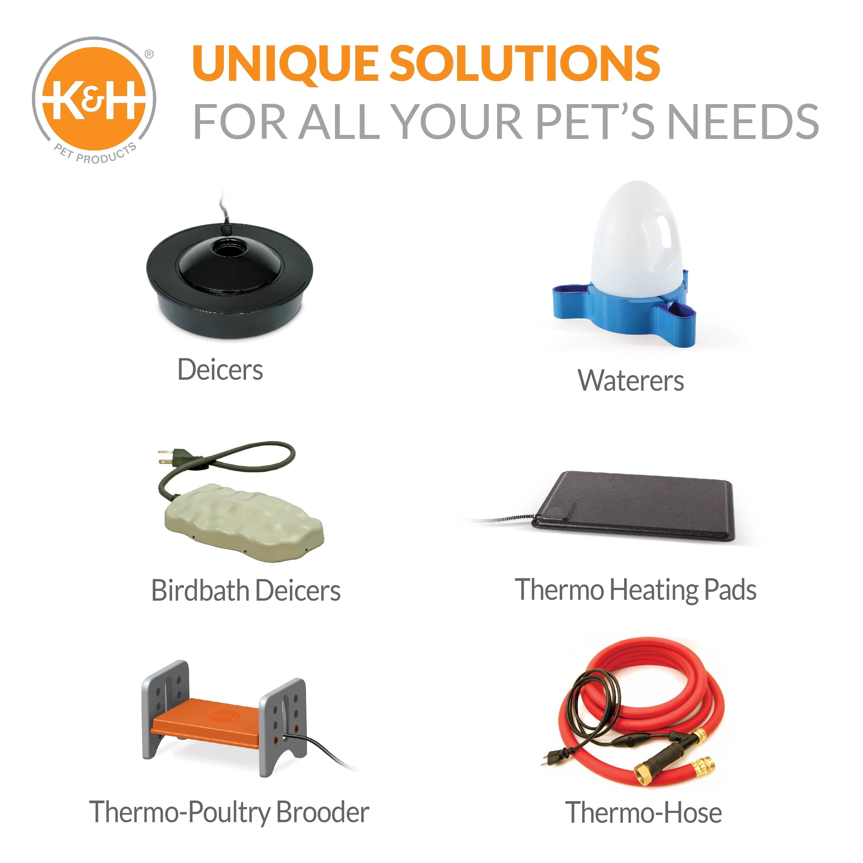 K&H Perfect Climate Submersible Pond De-Icer, Gray, 300W