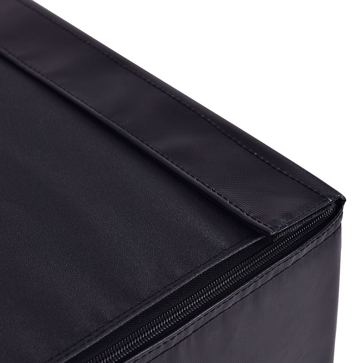 Gymax 24'' PVC Soft Foam Jumping Box Plyometric Exercise Black