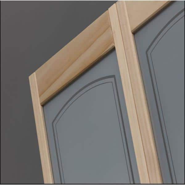 29.5 in. x 78.625 in. Mezzo Glass Over Raised Panel Frost 1/2-Lite Pine Wood Interior Bi-Fold Door