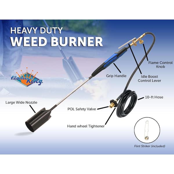 500,000 BTU Propane Torch Kit Heavy-Duty Weed Burner