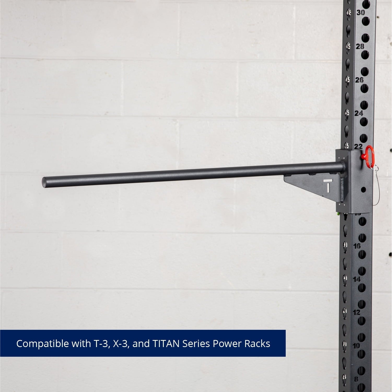 Titan Fitness Rack Mounted Youth Pull Up Bar T-3, X-3, and TITAN Series Power Racks