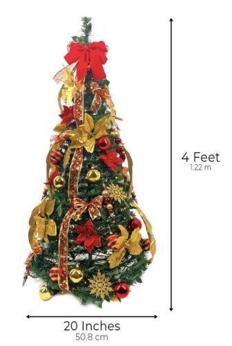 PRE-DECORATED POP UP CHRISTMAS TREE 4FT