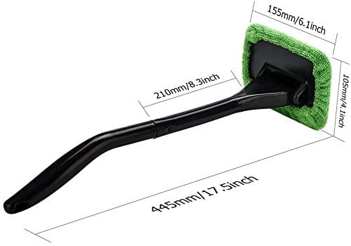 Windshield Cleaner, Microfiber Car Windshield Cleaning Tool and Washable Microfiber Pads and Extendable Handle Auto Inside Glass Wiper Kit