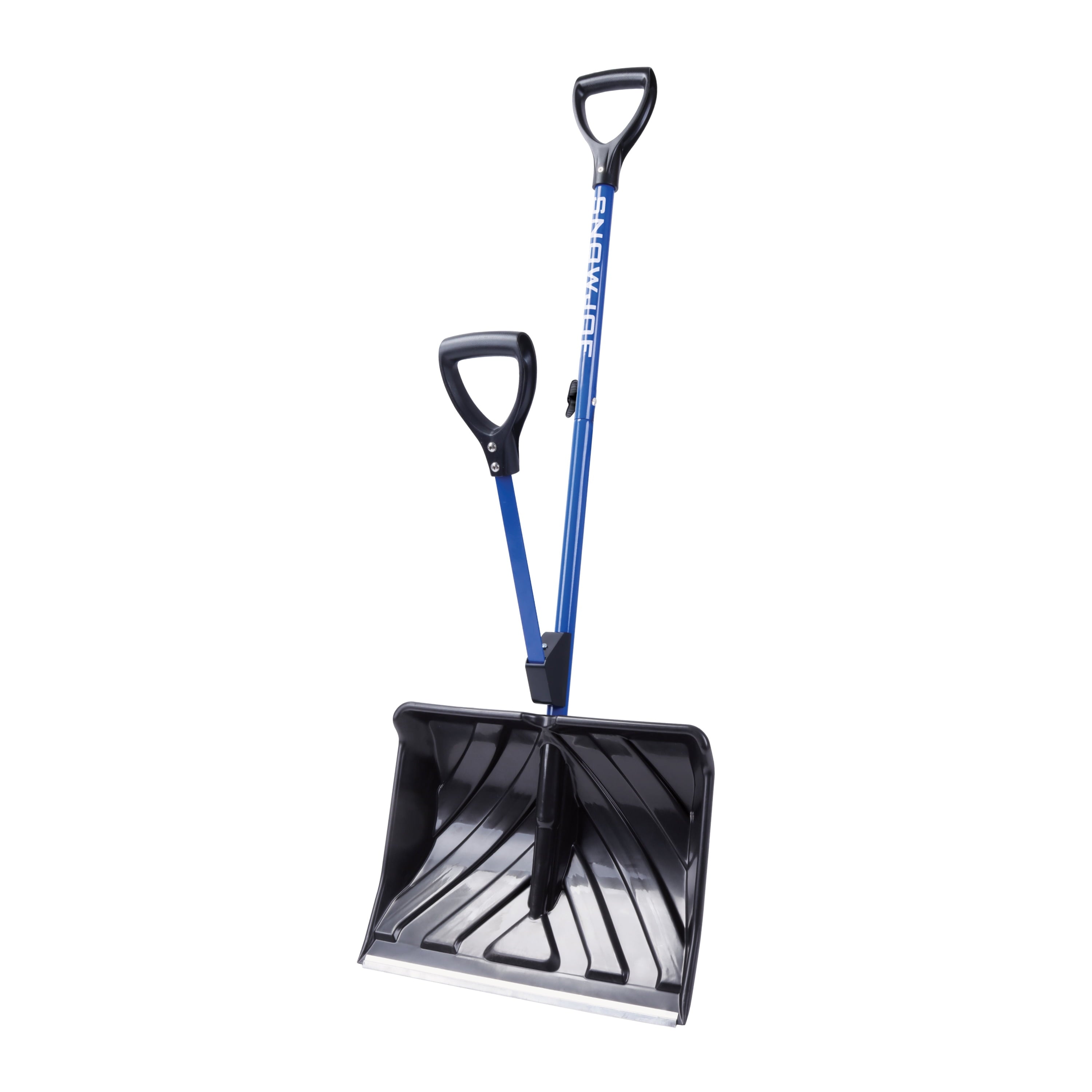 Snow Joe Shovelution Strain-Reducing Snow Shovel, 18-inch Poly Blade, Spring Assisted Handle