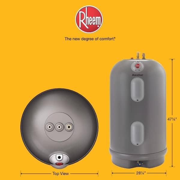 Marathon 50 gal. Short 4500/4500-Watt Elements Non Metallic Lifetime Electric Tank Water Heater