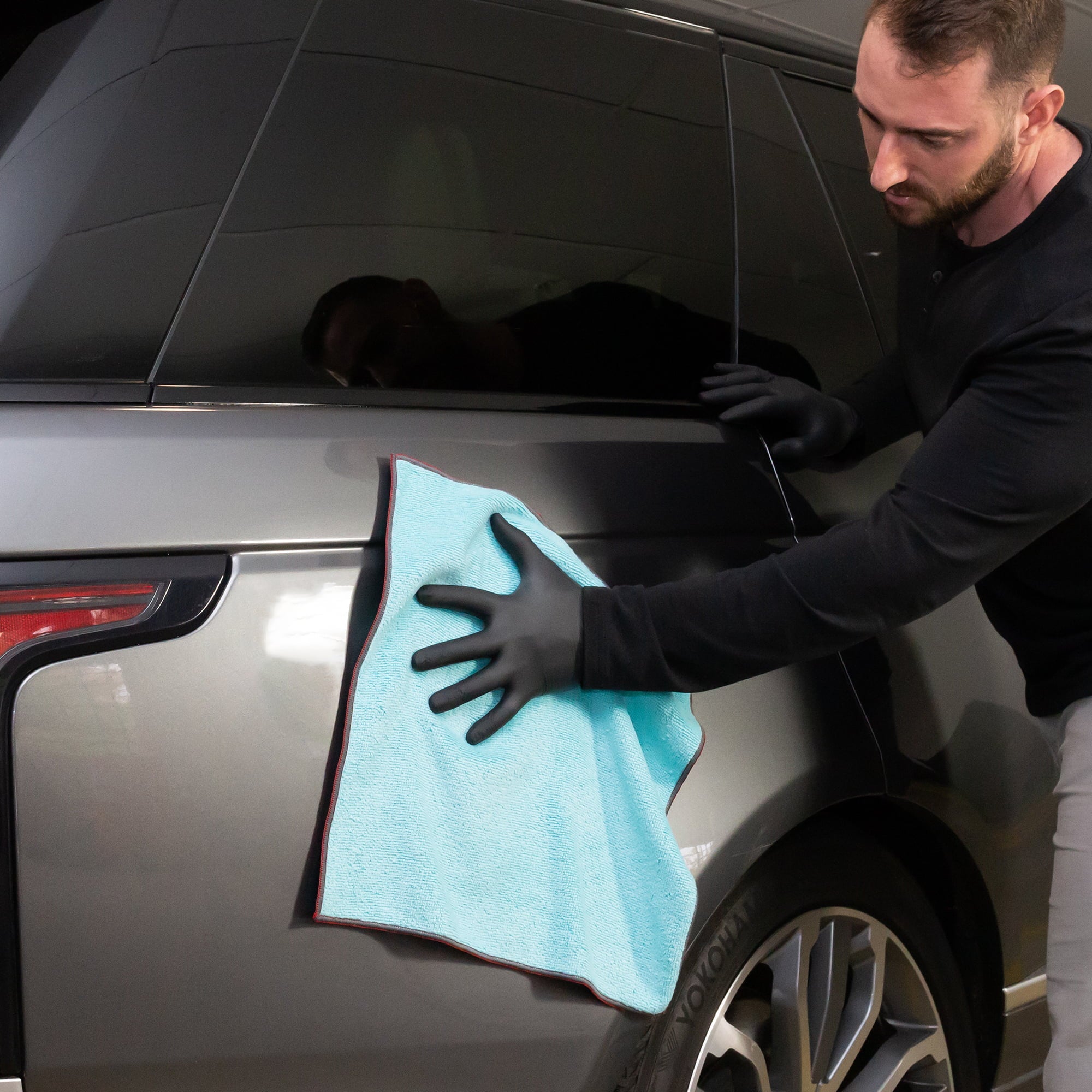 Platinum Series Twisted Terry Multi-Use, Detail, Cleaning Towel 16 x 16, 5pk, Green