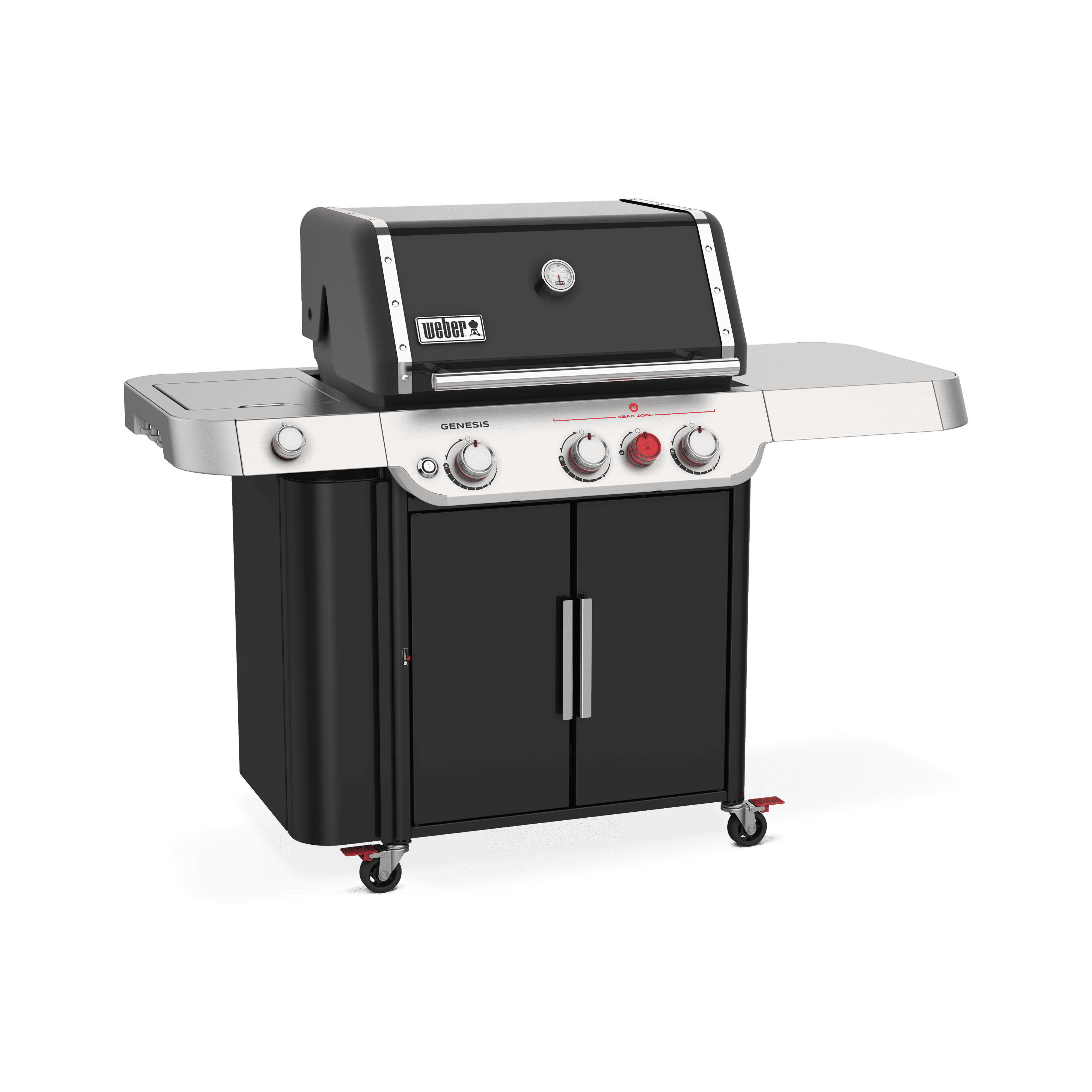 Weber Genesis E-335 3-Burner Propane Gas Grill in Black with Side Burner