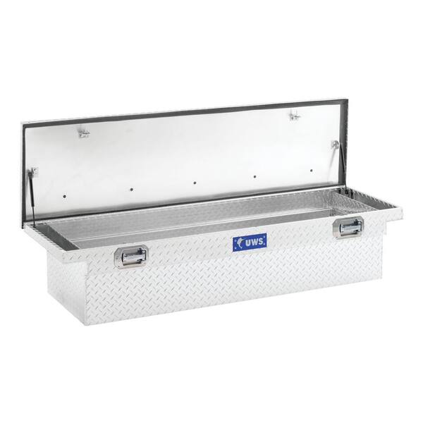 69 in. Silver Aluminum Low Profile Crossbed Truck Tool Box