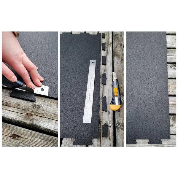 Pro Series Grey/Blue-DDE 6 mm 24 in. W x 24 in. L Interlocking Rubber Tile Box of 10 (40 sq. ft.)