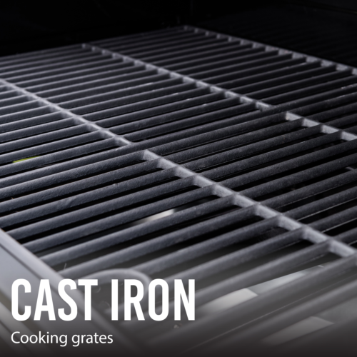 Four Burner Propane Gas Grill BBQ Stainless Steel Cast Iron Grates Blue Durable