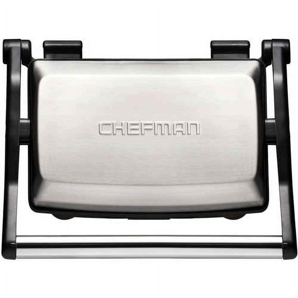 Chefman Electric 180° Panini Press, 10 x 8-inch Surface, Stainless Steel
