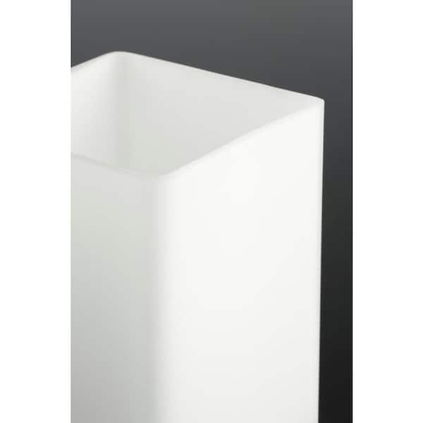 Metric Collection 4-Light Brushed Nickel Etched/Painted White Inside Glass Coastal Bath Vanity Light