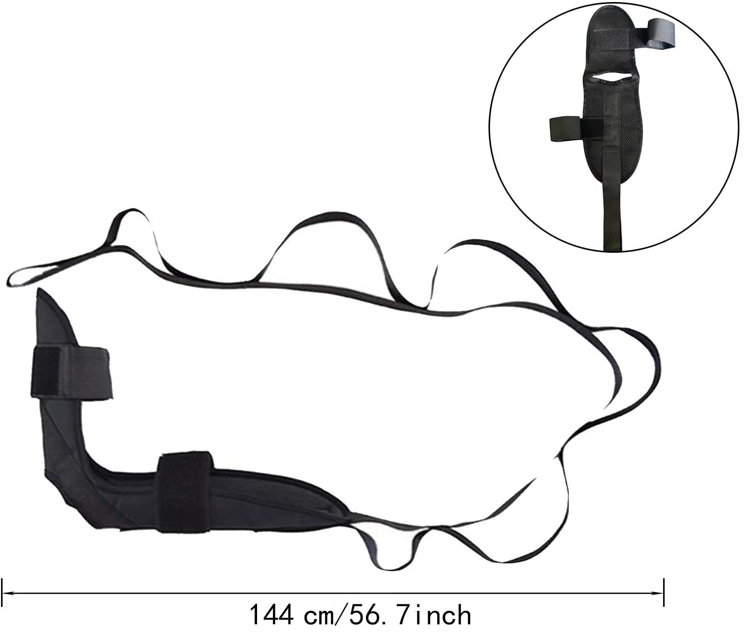 Seenda Foot and Calf Stretcher-Plantar Fasciitis Rehabilitation Training Belt Yoga Stretching Fitness Belt Leg Strain Massage Band Physical Exercise