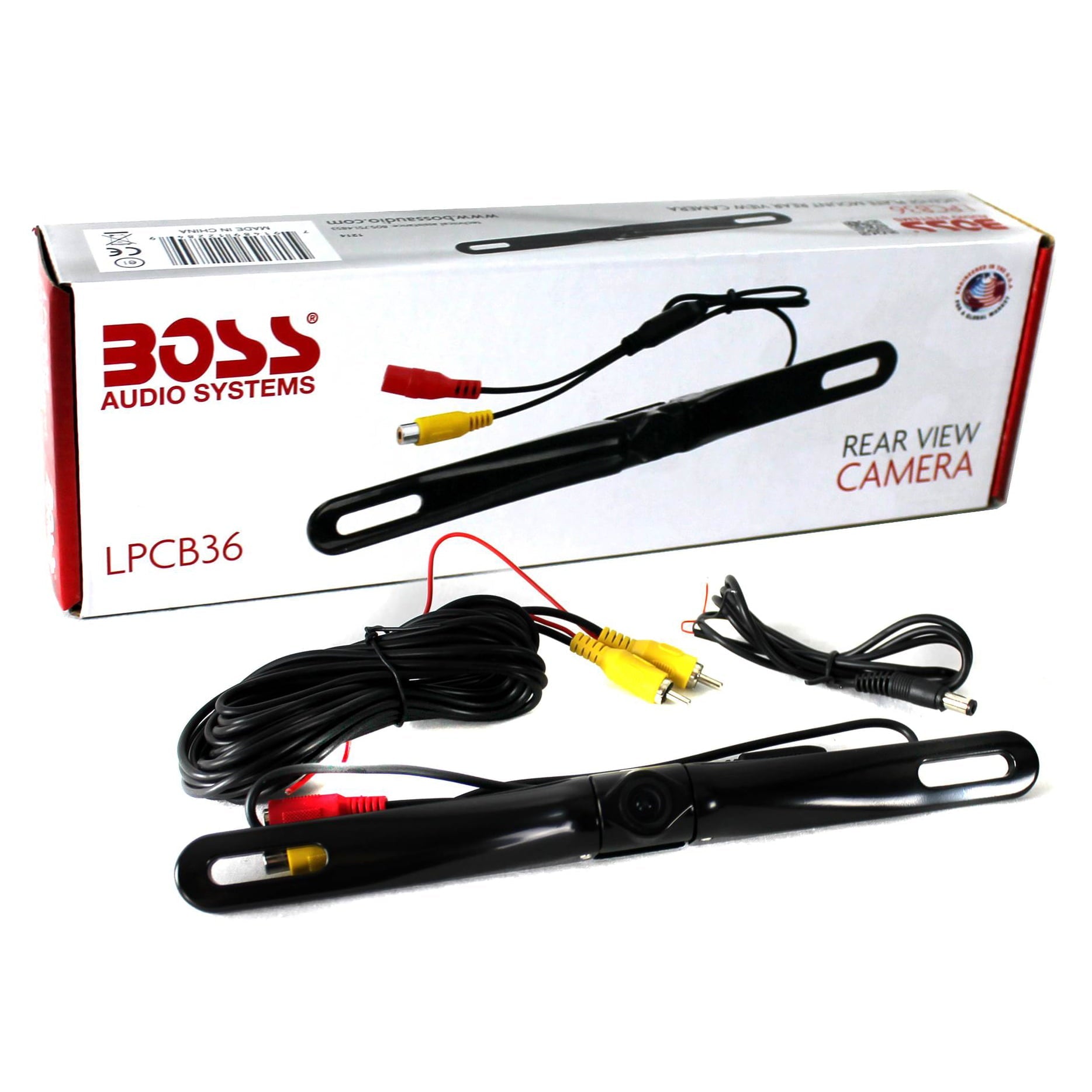 BOSS Audio Systems LPCB36 Car Rearview Camera, License Plate Mount, High Res