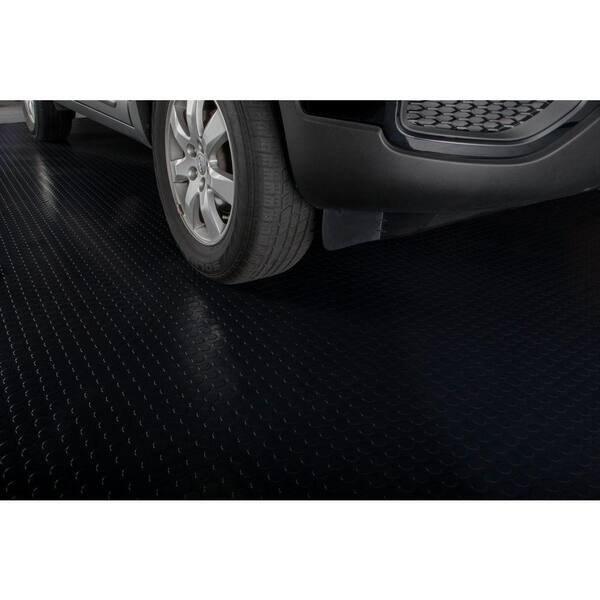 Coin 7.5 ft. x 17 ft. Midnight Black Commercial Grade Vinyl Garage Flooring Cover and Protector