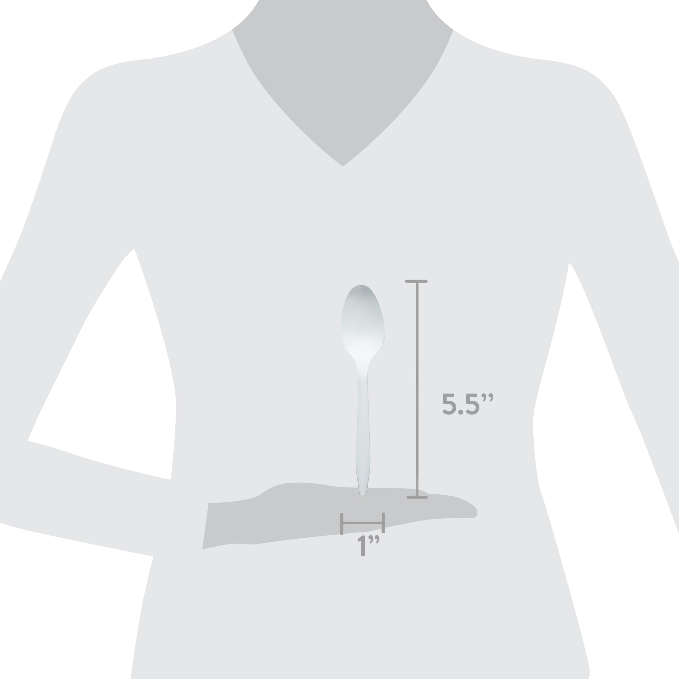 Genuine Joe Medium-Weight Cutlery Plastic Spoons, 1000 Pack, GJO20002