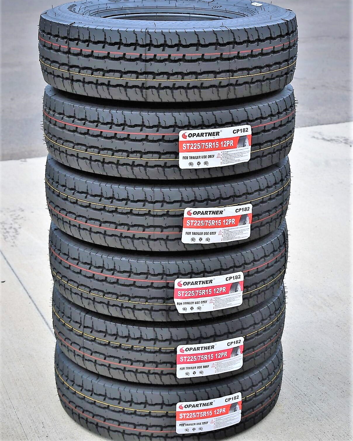 Copartner CP182 All Steel ST 225/75R15 Load F 12 Ply Trailer Tire