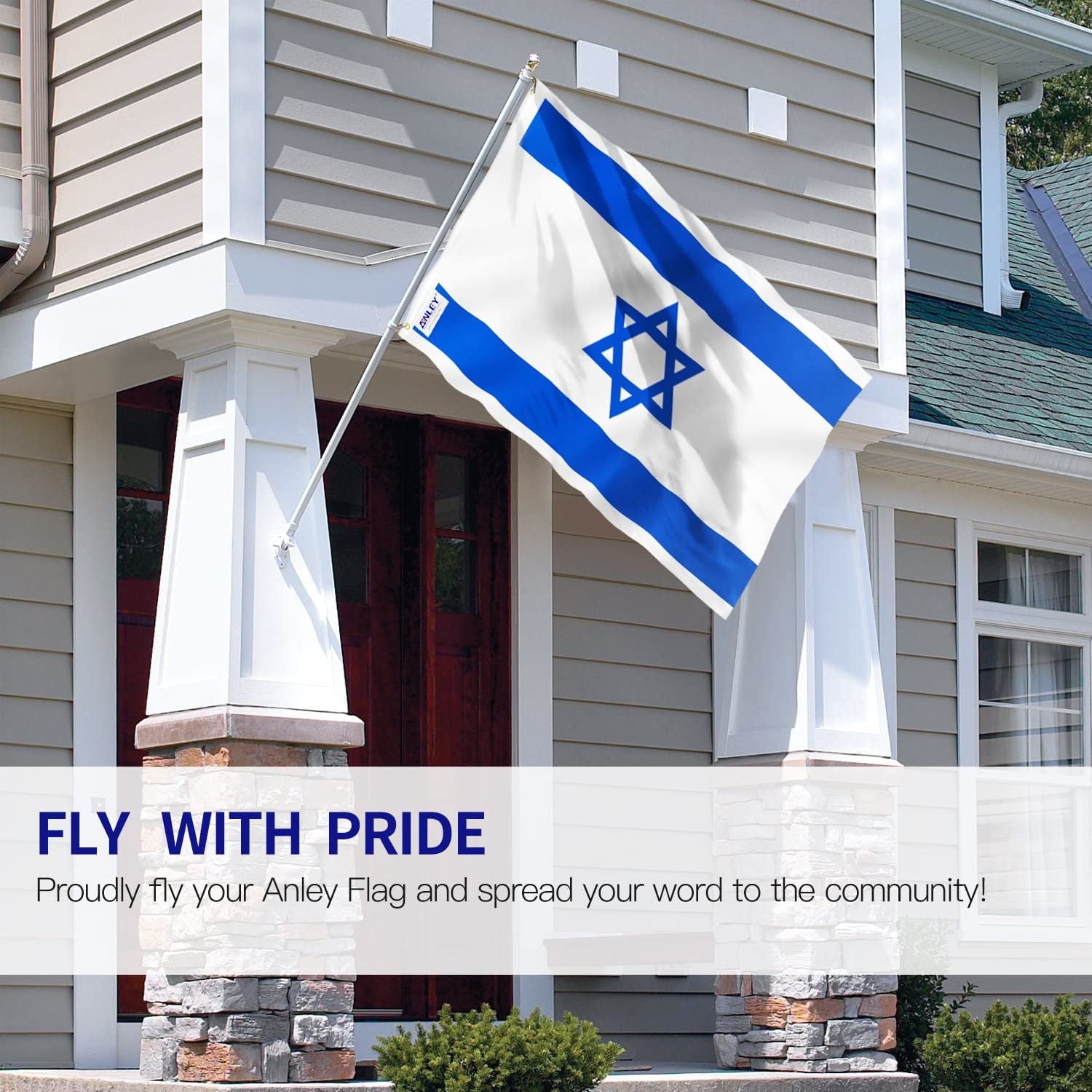 ANLEY 3x5 Foot Israel Flag - Israeli National Flags Polyester