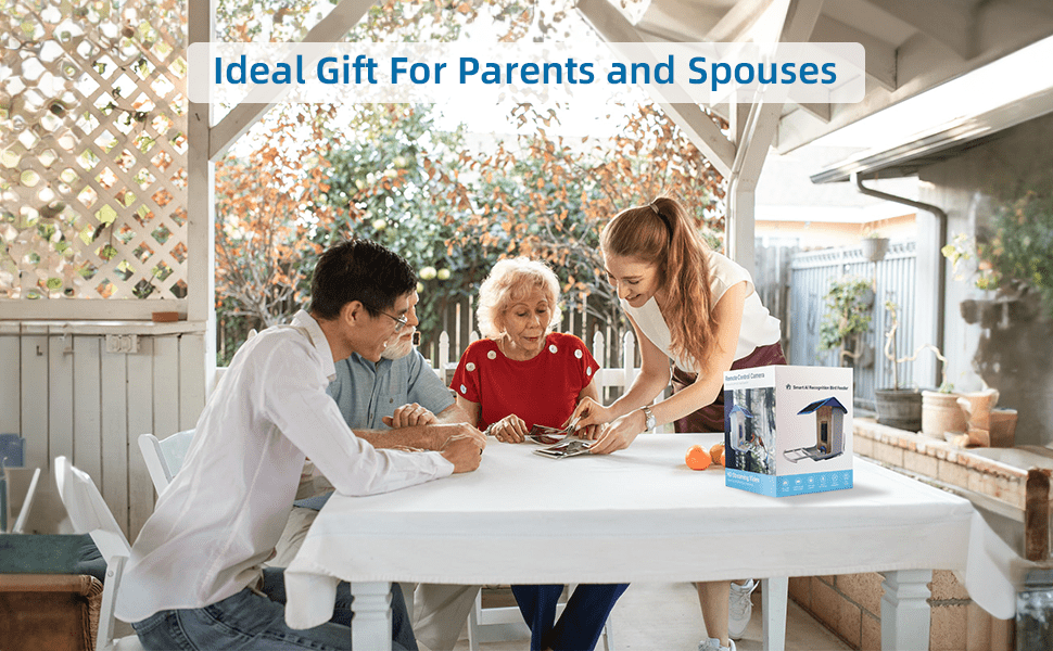 Bird Feeder with Camera,YBLOC Bird House,AI Smart Bird Feeder,Camera 1080P HD Video,AI Identify Bird,Wifi ,Blue