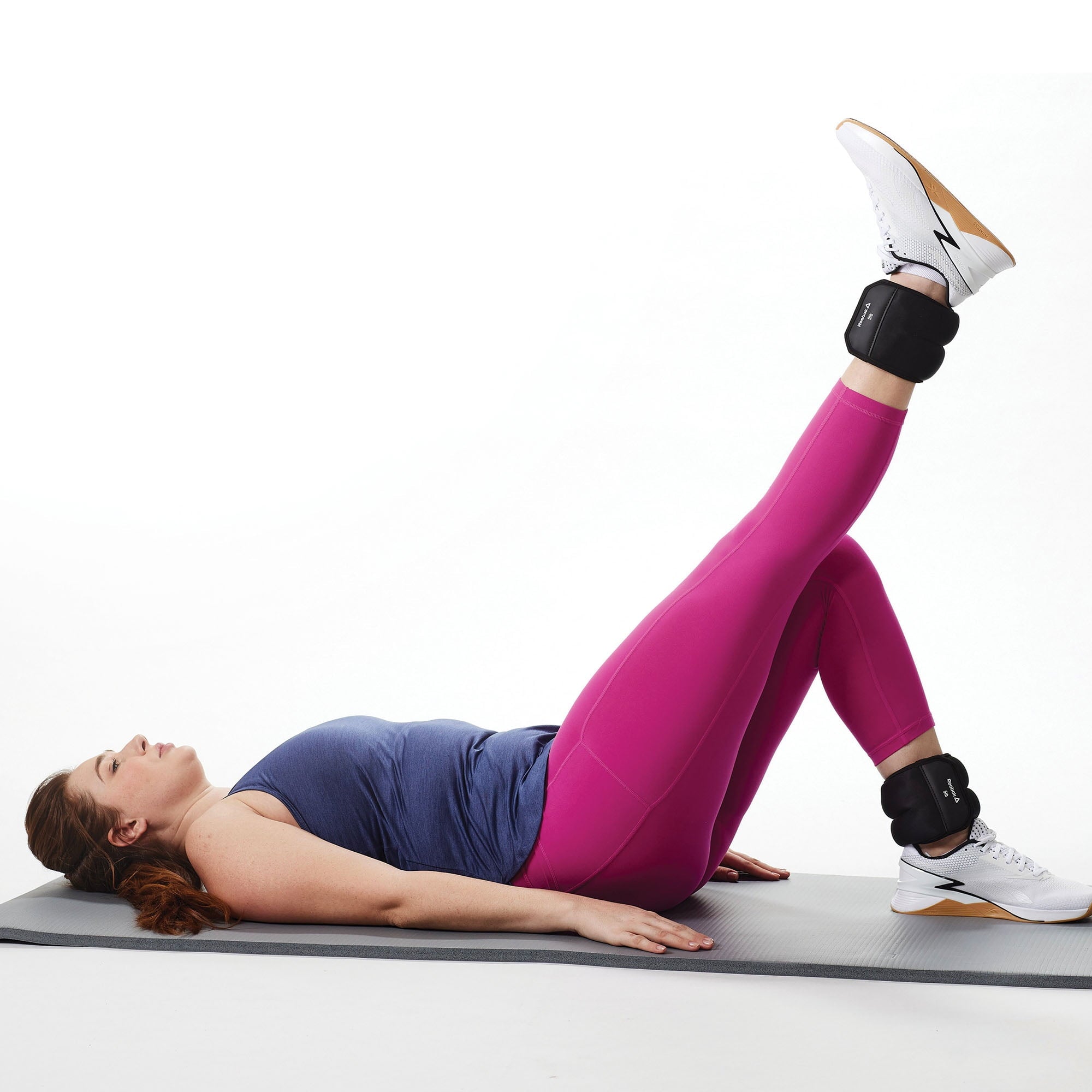 Reebok 10lb Ankle and Wrist Weight Set, Includes Two 5lb Weights, Adjustable Fit