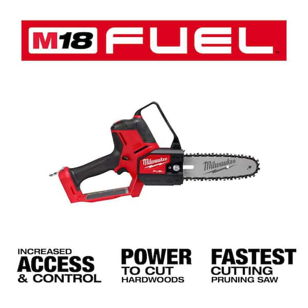 M18 FUEL 8 in. 18V Lithium-Ion Brushless Electric Battery Chainsaw HATCHET w/M18 FUEL Blower (2-Tool)