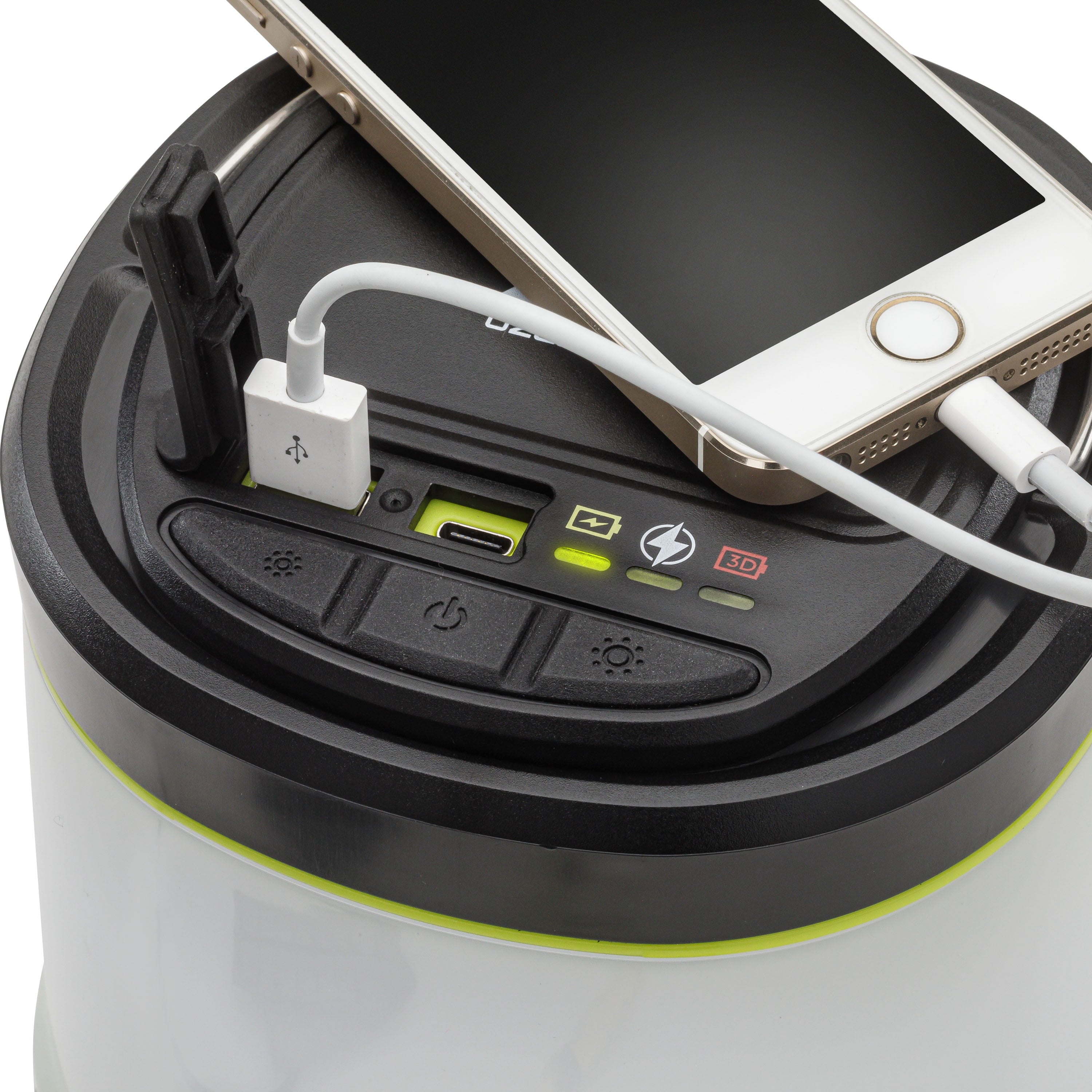 Ozark Trail 750 Lumen Hybrid Power LED Camping Lantern, Built-in Rechargeable & 3D Batteries