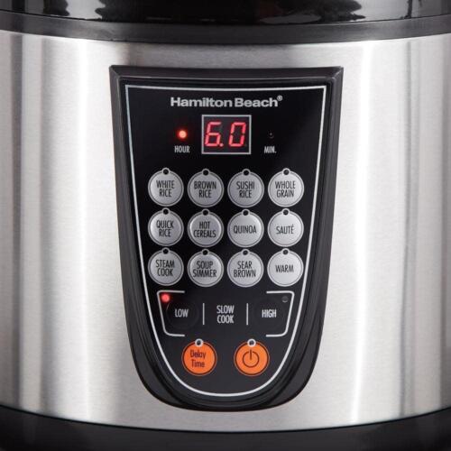 Hamilton Beach Multi-Cooker 4.5-Qt 14-Pre-Program<wbr/>med Settings Stainless Steel