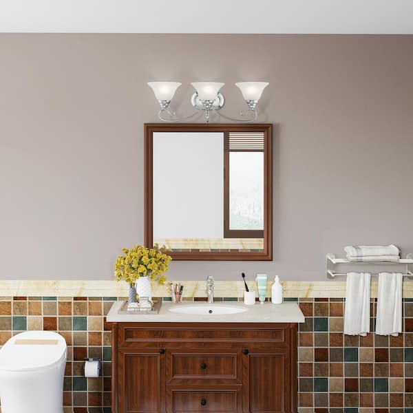 Coronado 3 Light Polished Chrome Bath Vanity