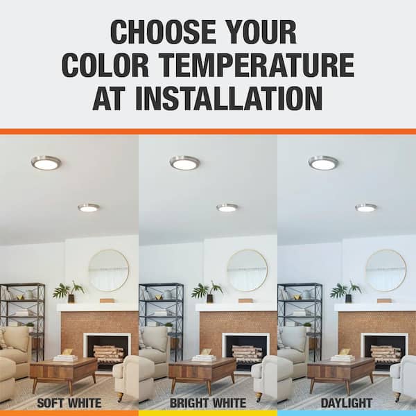 13 in. White Selectable LED Flush Mount