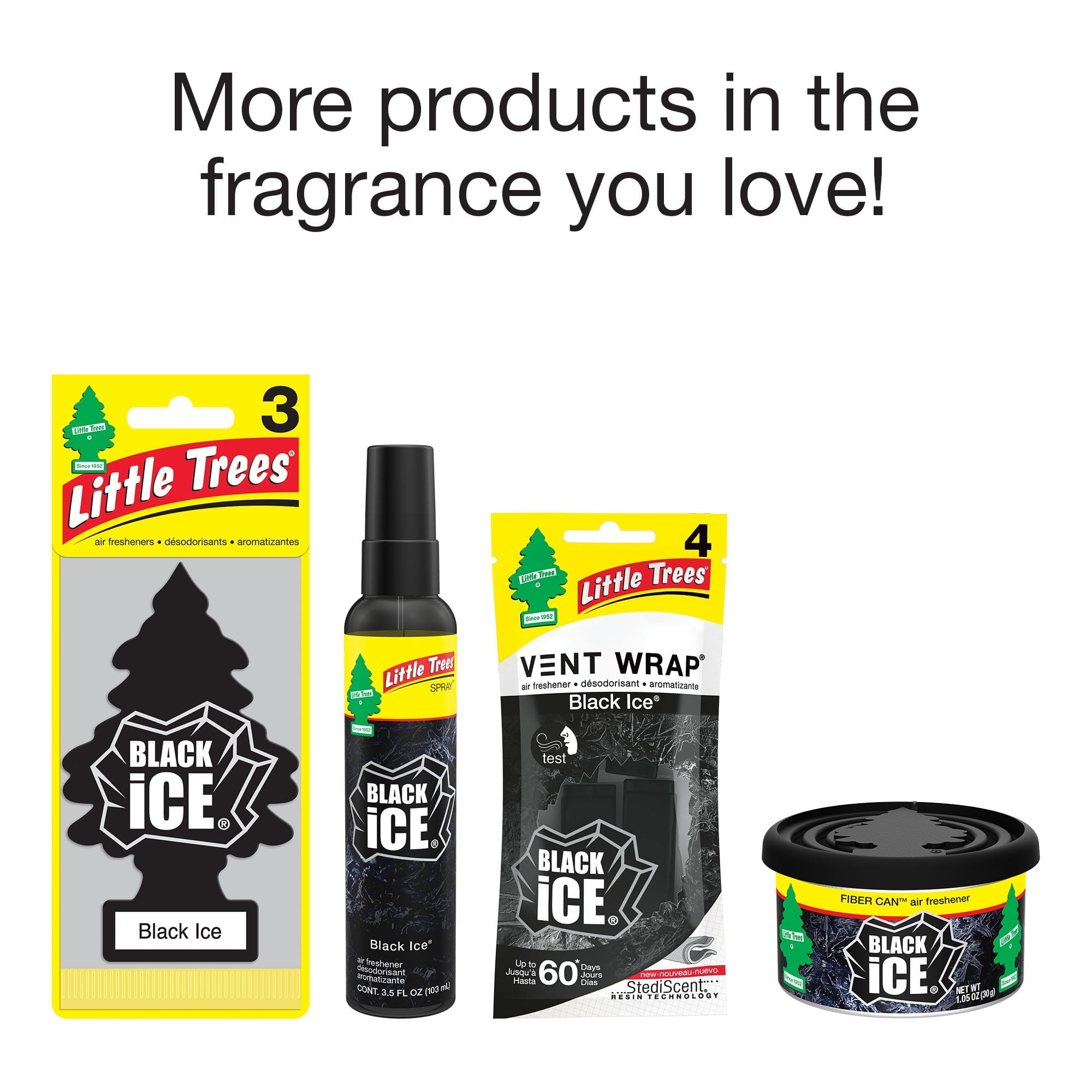 Little Trees Air Freshener Black Ice Fragrance 6-Pack