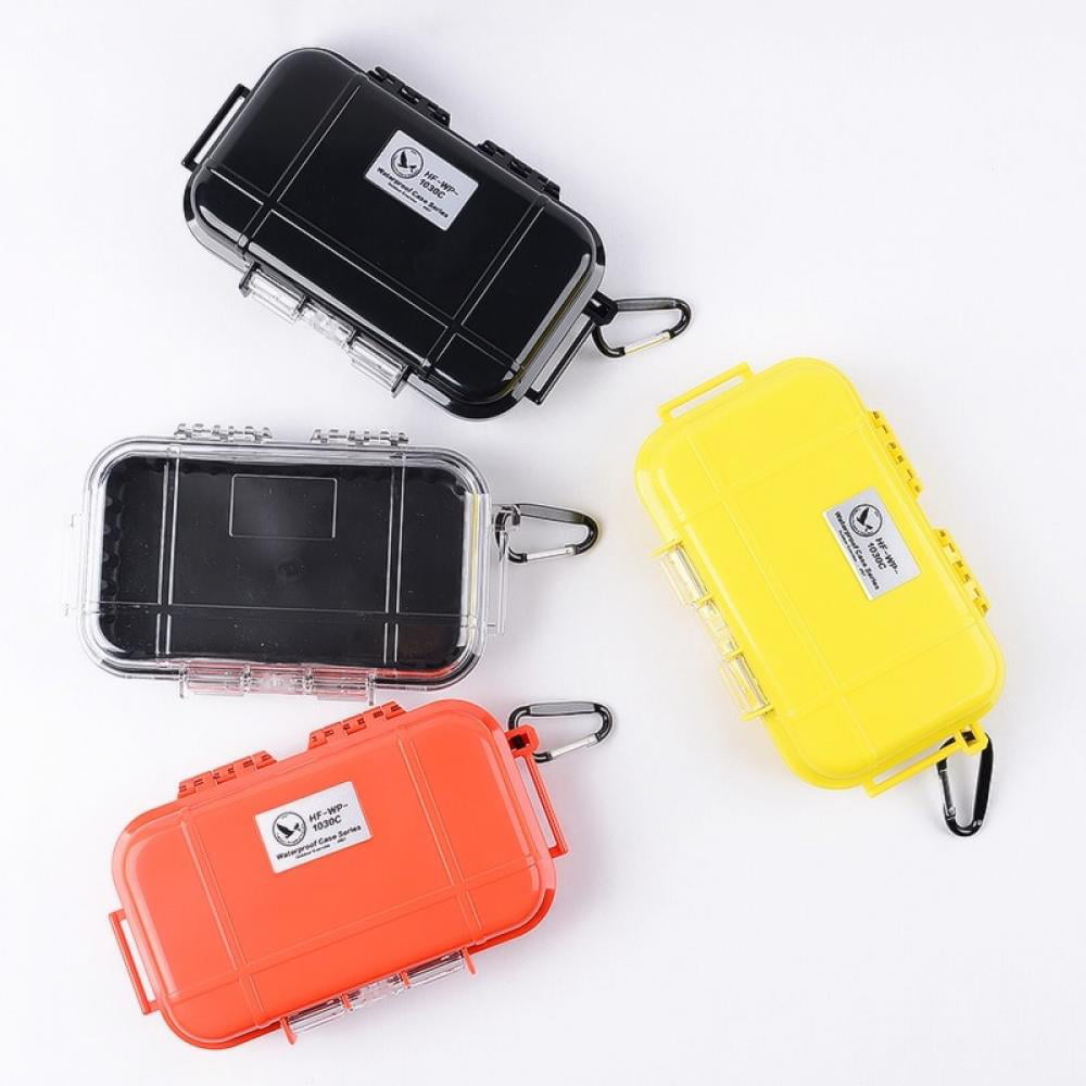 Waterproof Shockproof Boxes Survival Airtight Case Holder for Storage Matches Small Tools EDC Travel Sealed Containers Outdoor Black