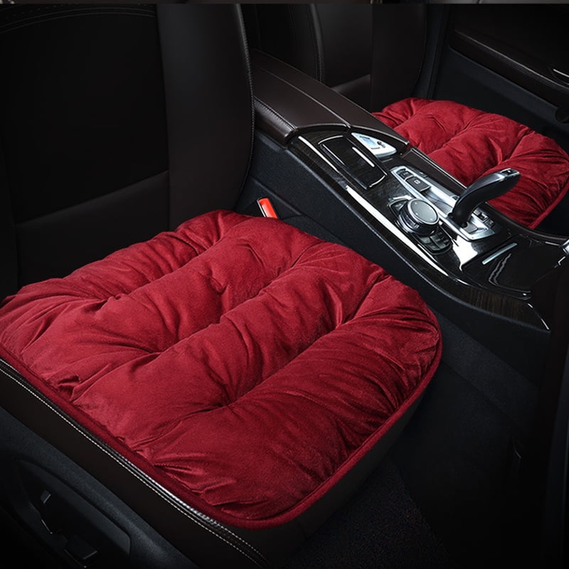 New Warm Cotton Flocking Car Seat Cushion Thickened Plush Free Bundle Single Piece Car Cushion Rear Row Seat Cushion