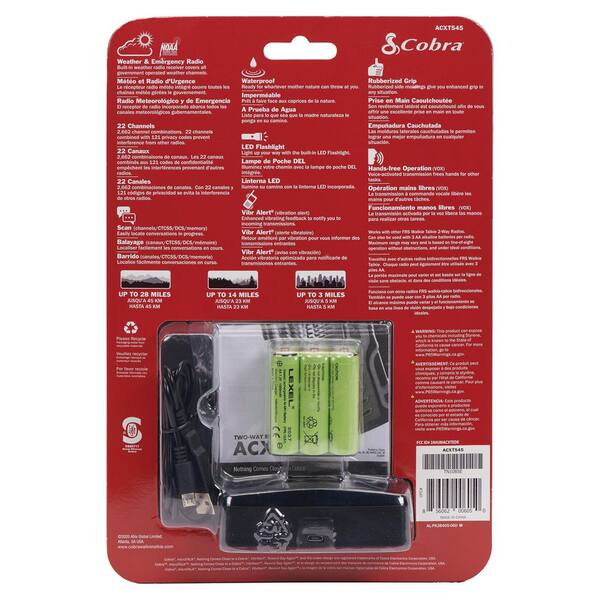 Weather-Resistant 28-Mile Range 2-Way Radio (2-Pack)