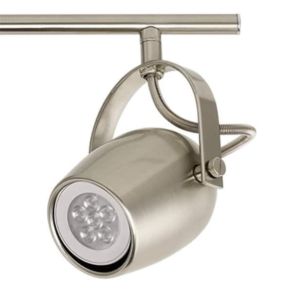 Samara Collection 3-Light Brushed Nickel Track Lighting with Dimmable 50-Watt LED GU10 Bulb Included