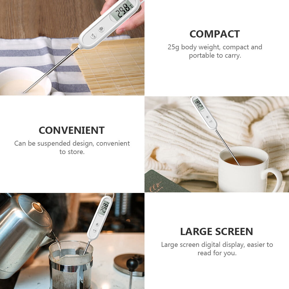 Instant Read Meat Thermometer Digital Cooking Food Thermometer with Super Long Probe for Grill Candy Kitchen BBQ Smoker Oven Oil Milk Yogurt Temperature