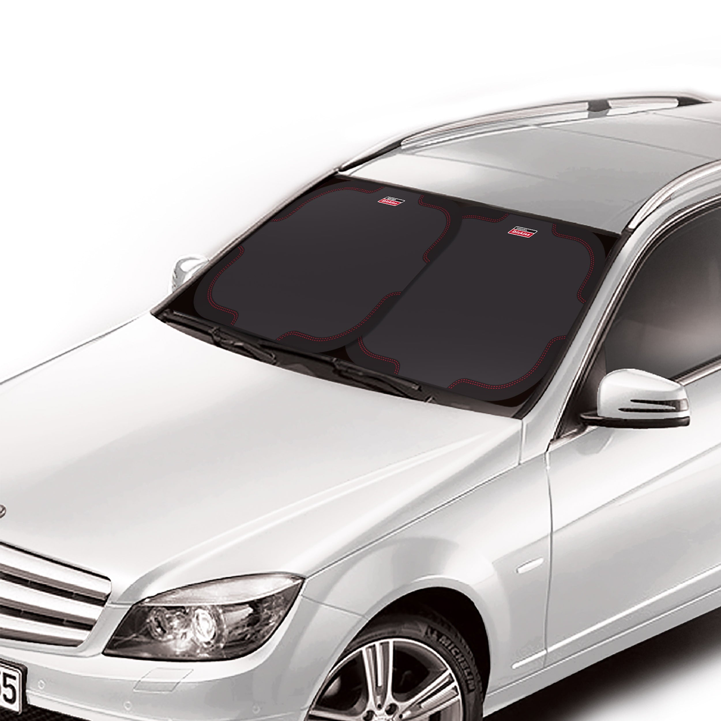 Genuine Dickies Canvas Trim Twist Auto Sunshades Universal Fit, Black, 806027WDI