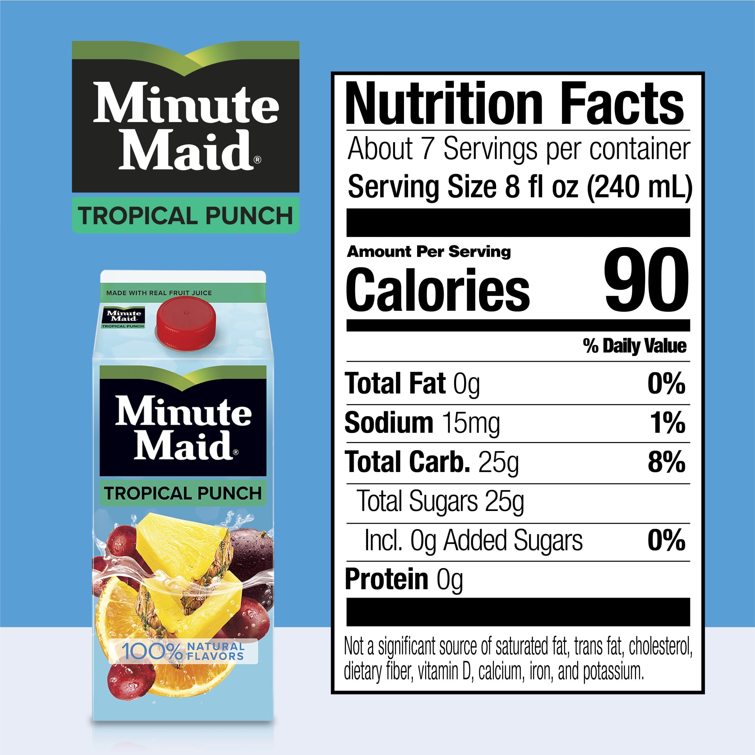 Minute Maid Tropical Fruit Punch Drink, 59 fl oz Carton
