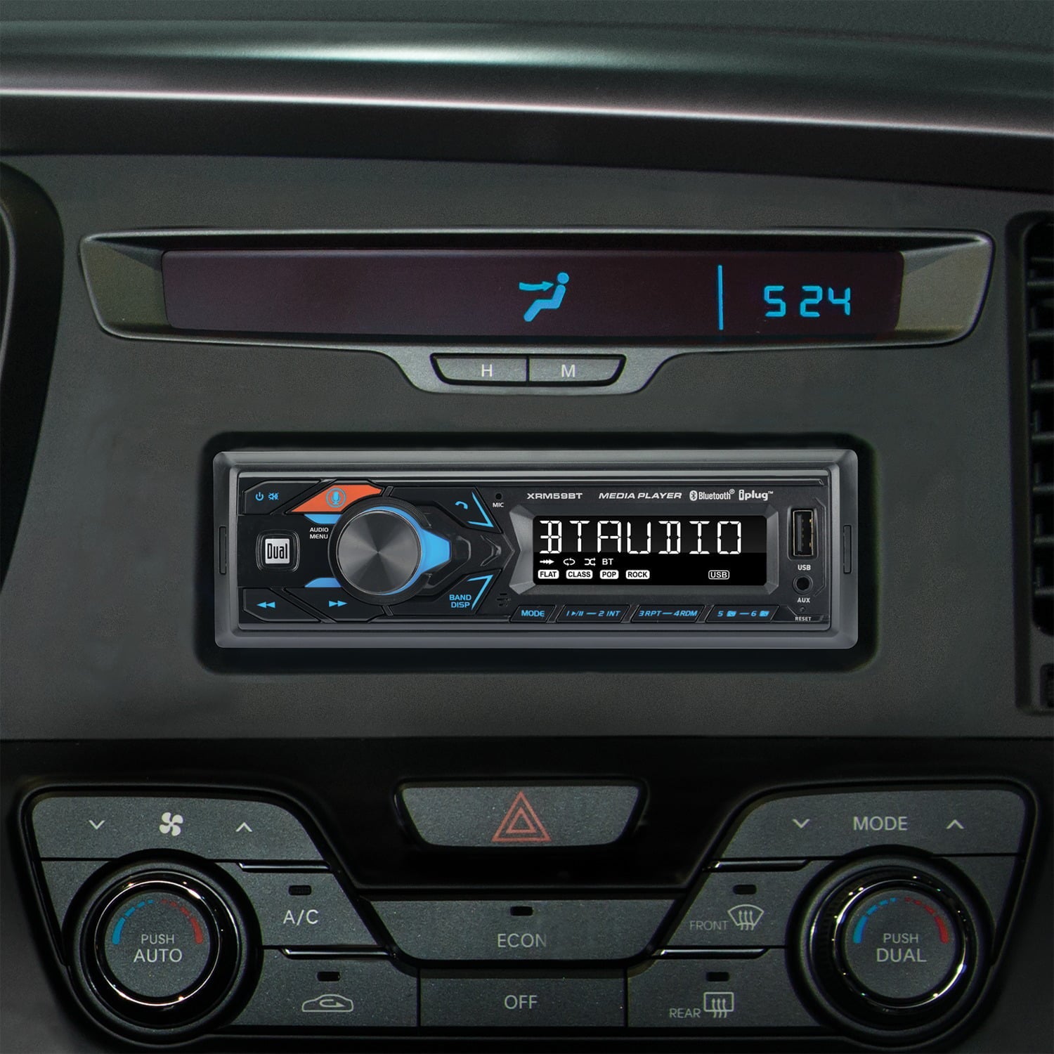 Dual Single-Din in-dash all-Digital Media Receiver with