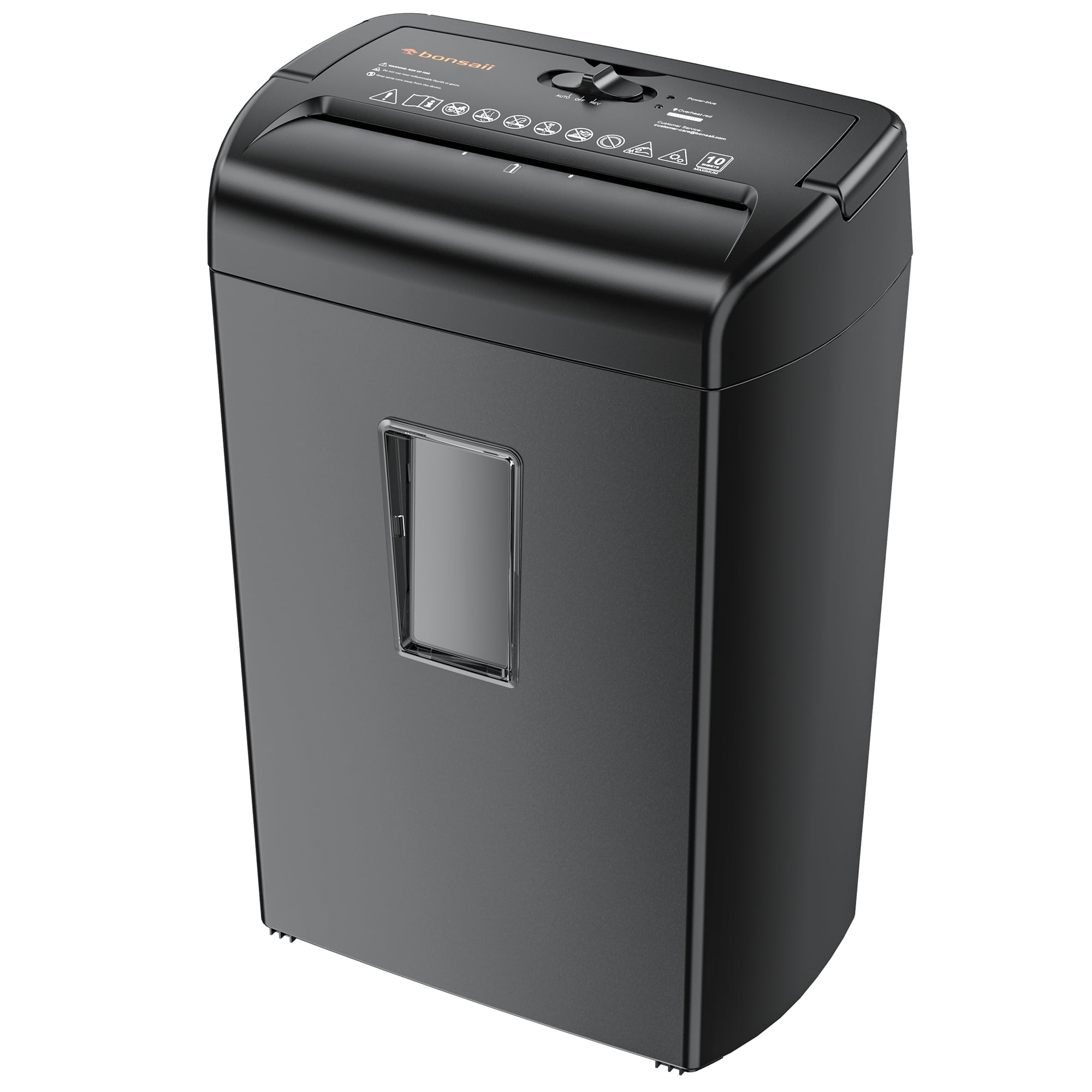 Paper Shredder 10-Sheet Cross Cut Shredder with 5.3 Gallons Wastebasket