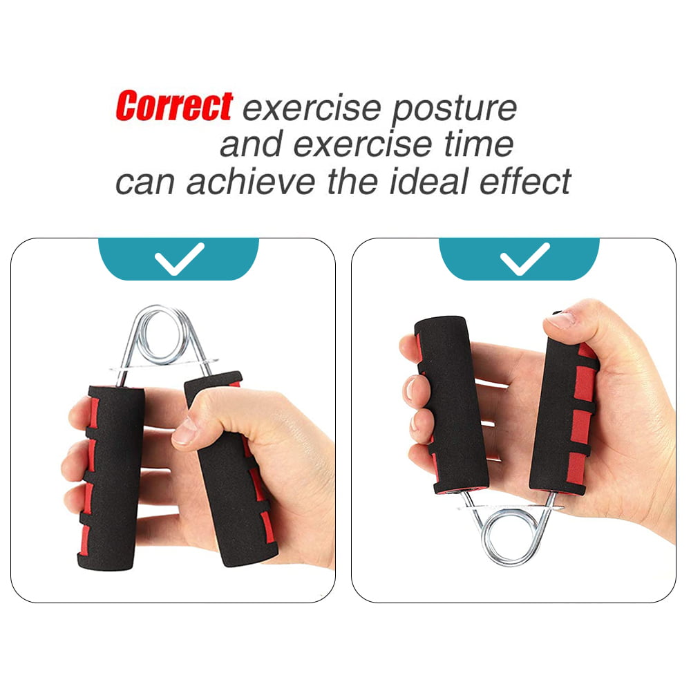 WarmTown  Hand Grippers Grip/Hand Grips, Soft Foam Hand Exerciser as Exercise Fitness Equipment, Grip Workout for Stress Relief, 2-Pack